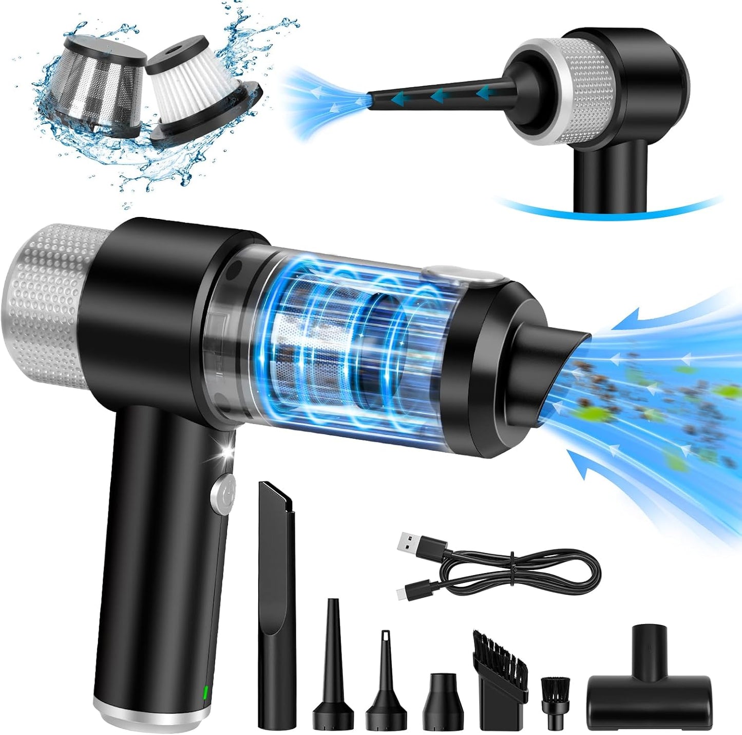 Powerful 15000Pa Handheld Car Vacuum Cleaner by Libershine