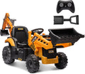 24V JCB Electric Backhoe Loader Toy Car for Kids - Realistic 3-in-1