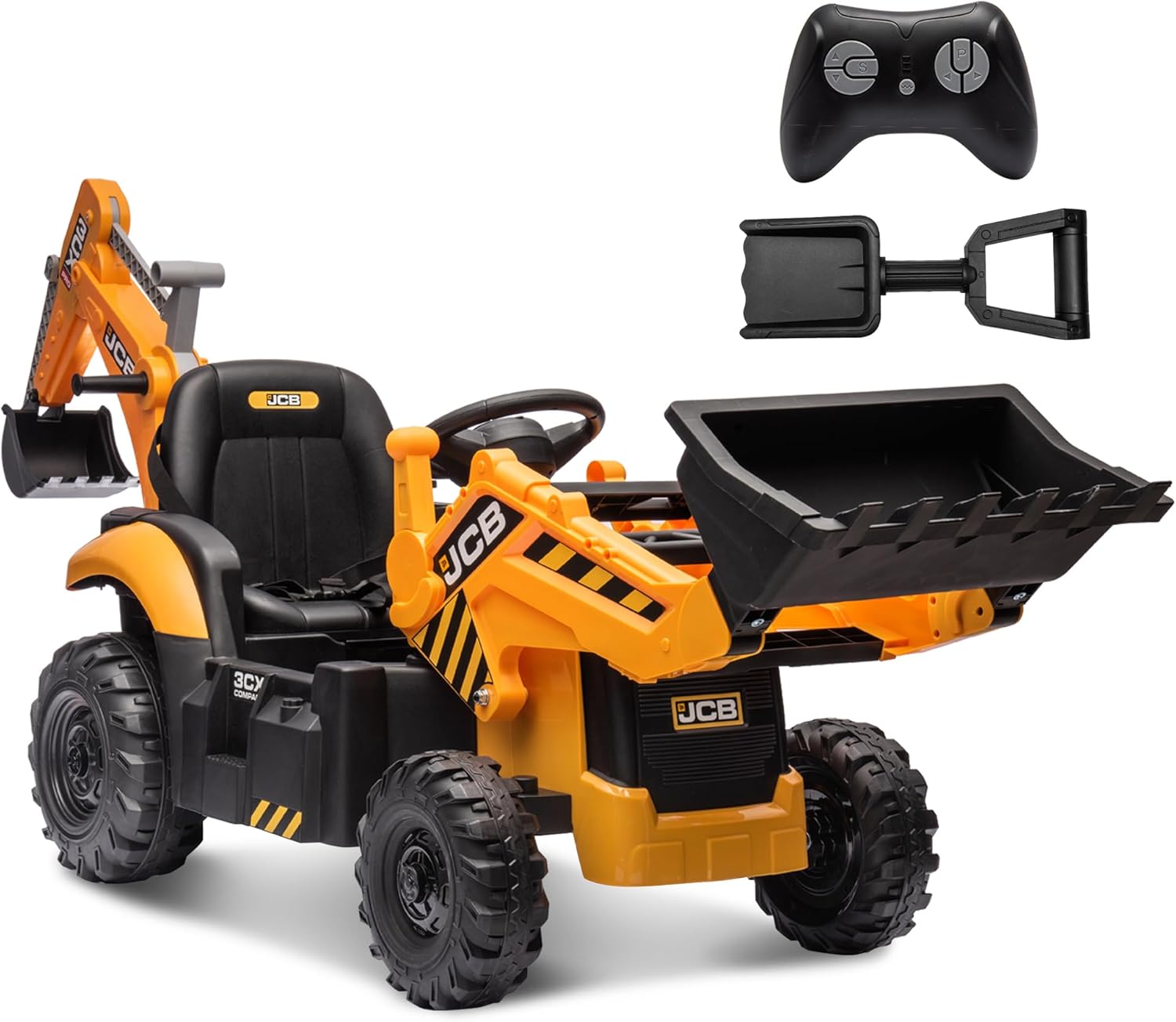 24V JCB Electric Backhoe Loader Toy Car for Kids Fun