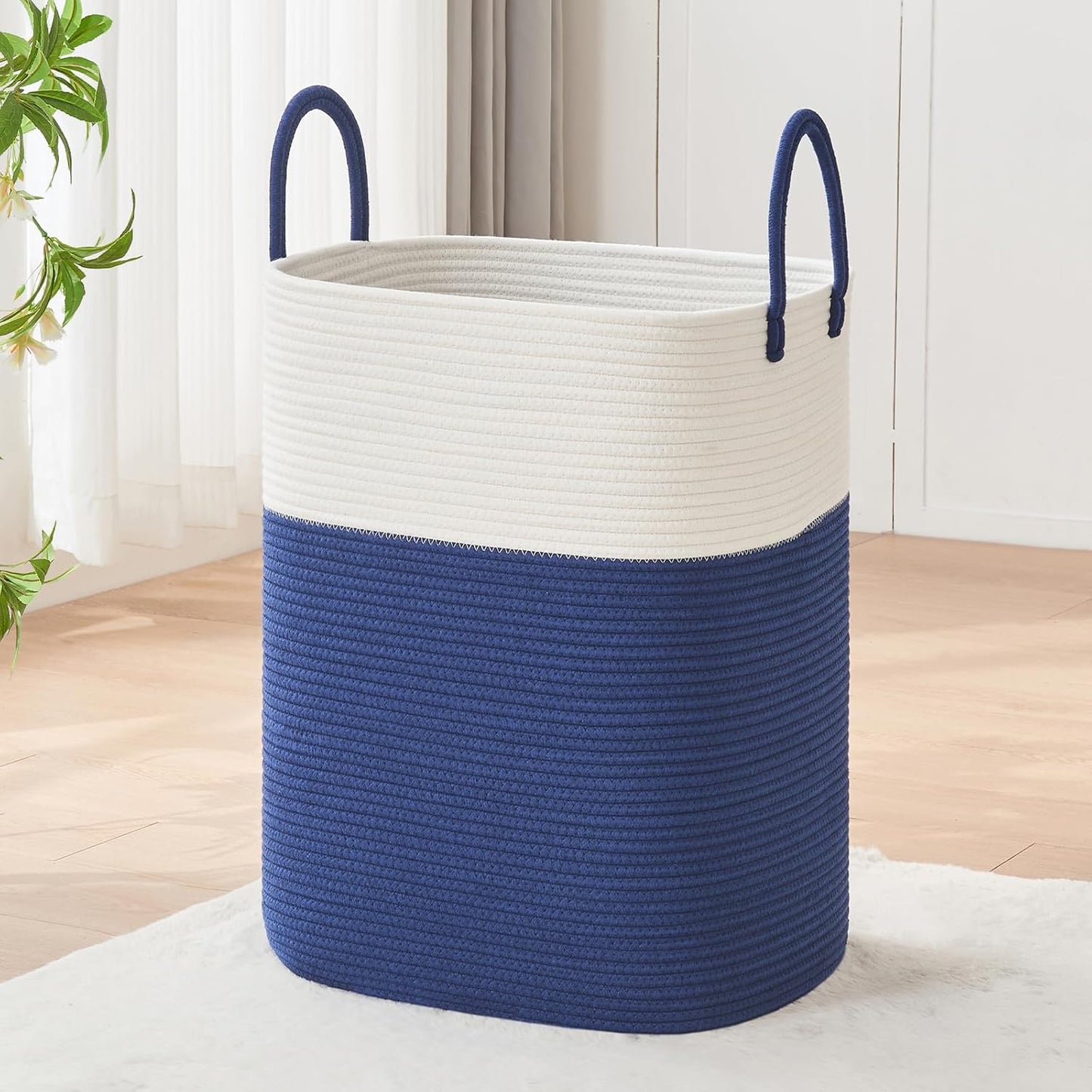 Laundry Basket with Handles - Large Cotton Storage Solution