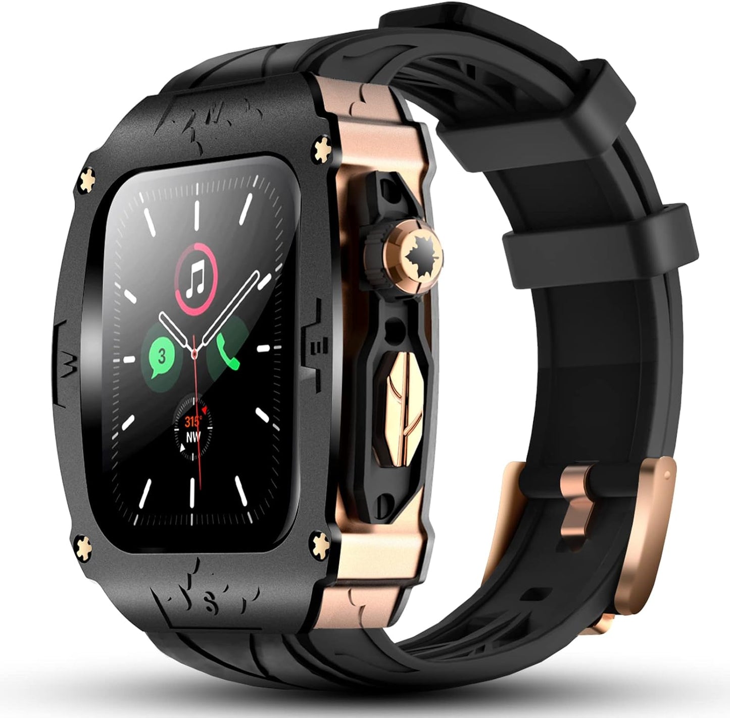 Luxury Metal Case for Apple Watch 8 7 6 5 4 SE 44mm 45mm