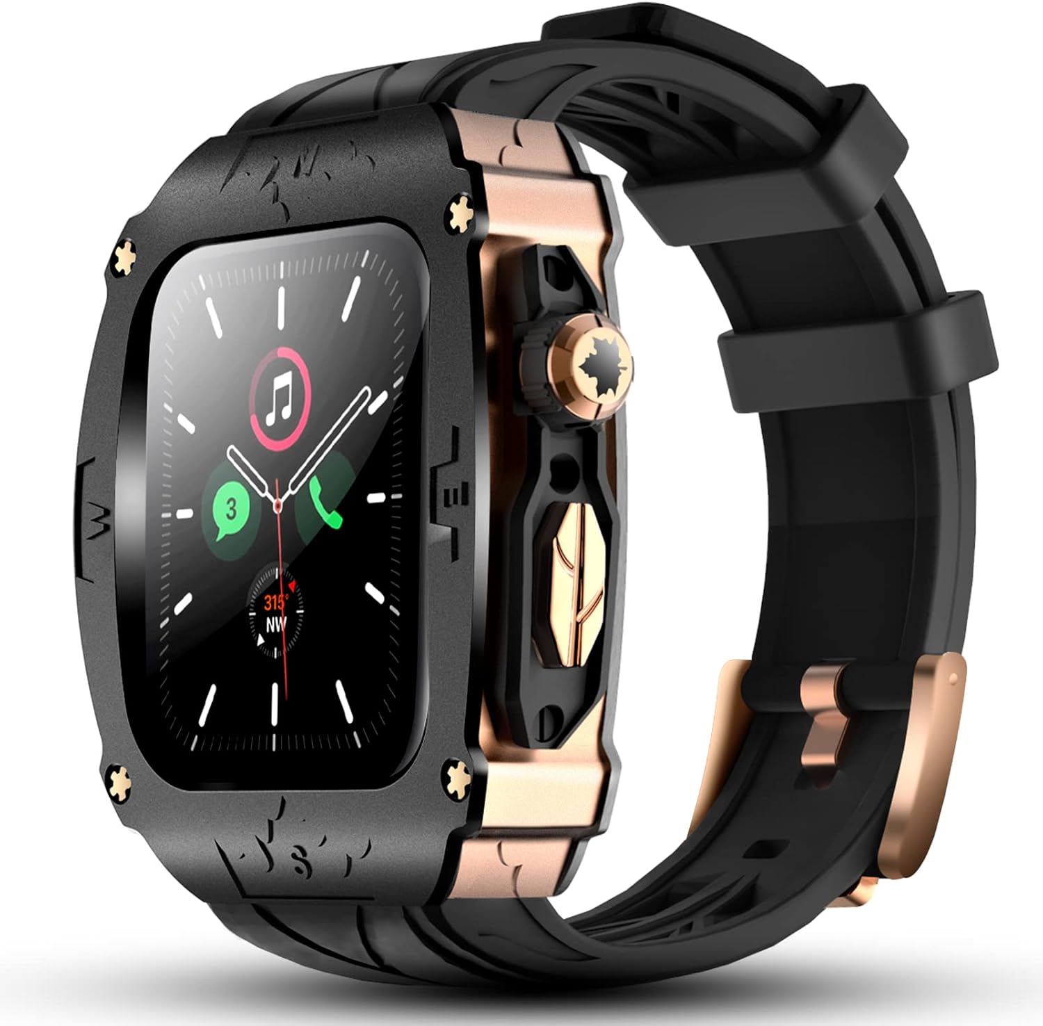 Luxury Metal Case for Apple Watch 8 7 6 5 4 SE 44mm 45mm