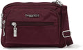 Triple Zip Small Crossbody Bag for Women - Lightweight 8x6 Convertible