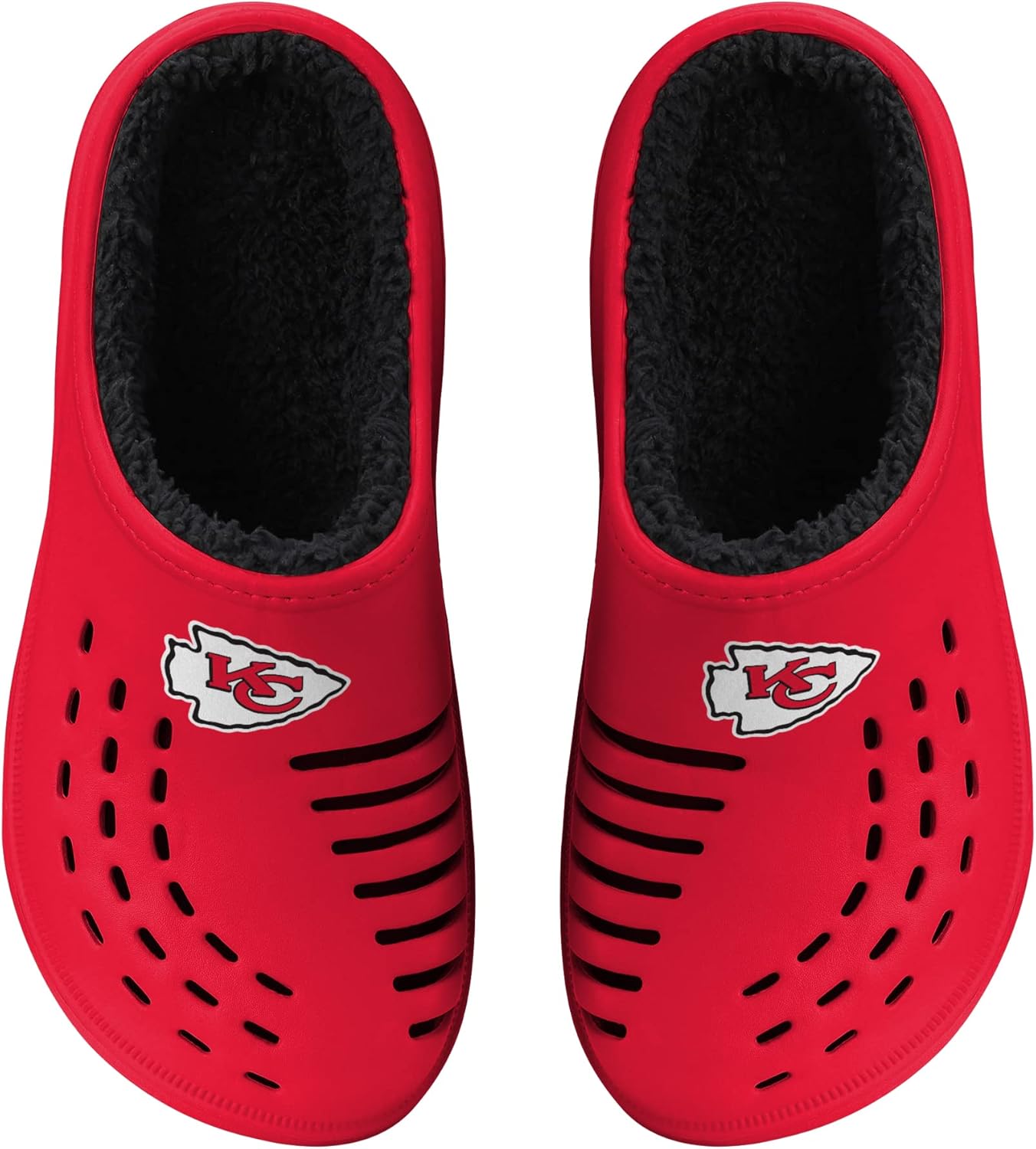 FOCO Men's NFL Sherpa Lined Big Logo Clog for Ultimate Comfort