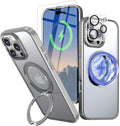 Titanium Grey iPhone 16 Pro Max Case with Magnetic Kickstand
