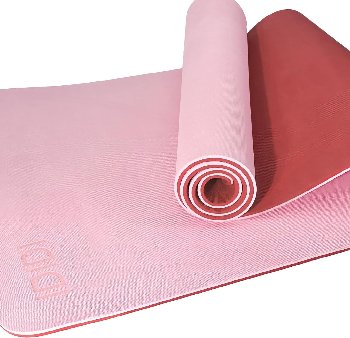 Non-Skid 8mm Thick Yoga Mat with Easy-Cinch Strap - ididi