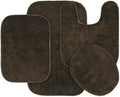 Garland Rug Traditional Bath Rug Set, 4-Piece, Chocolate Comfort