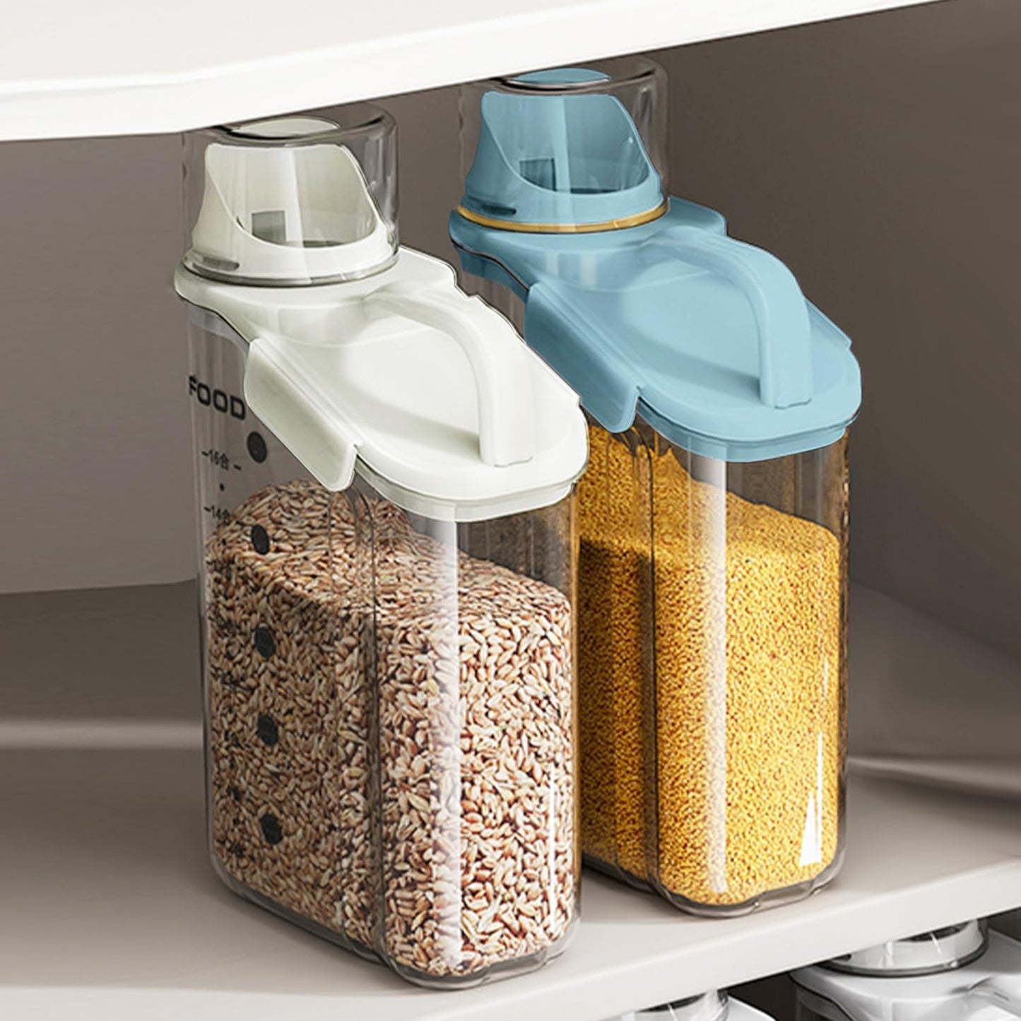 Airtight Storage Containers for Cereal and Pet Food - 2 PCS Set