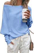 Women's Oversized Off Shoulder Fall Sweater 2025 - Comfy Ribbed Knit