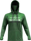 Fishing Shirts for Men UPF50 Hooded Long Sleeve with Gaiter - Sun any
