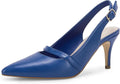 Coutgo Women's Slingback Kitten Heels Pumps Pointed Toe - Comfortable