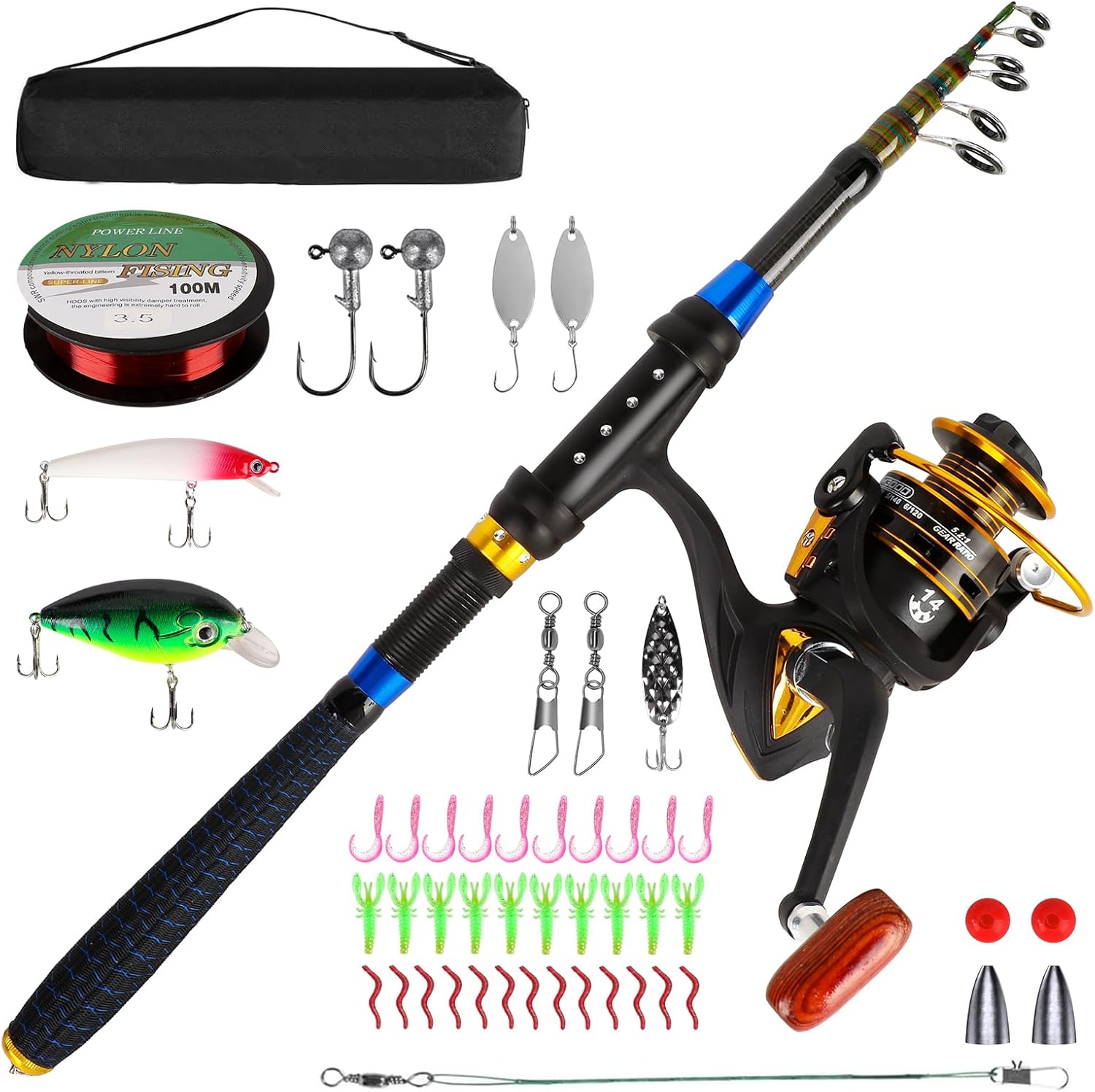 Milerong Kids Telescopic Fishing Rod Set