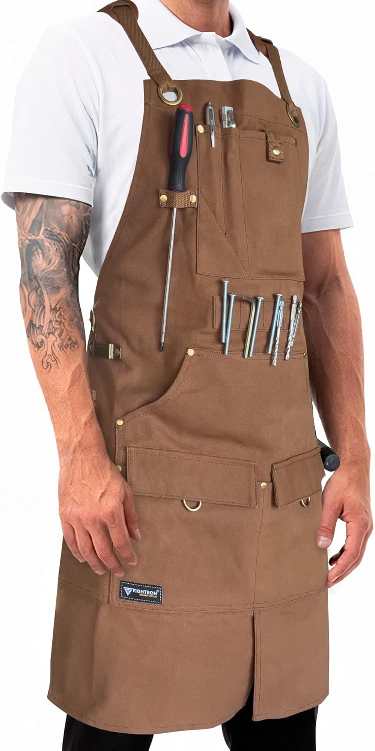 Heavy Duty Wood Working Apron for Men with Tool Pockets