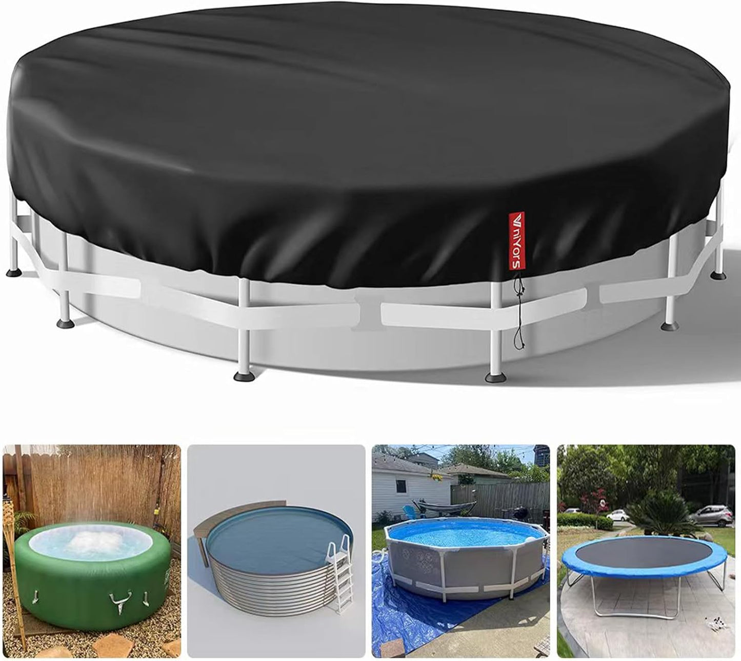 18 Ft Round Winter Pool Cover for Above Ground Pools - Heavy Duty