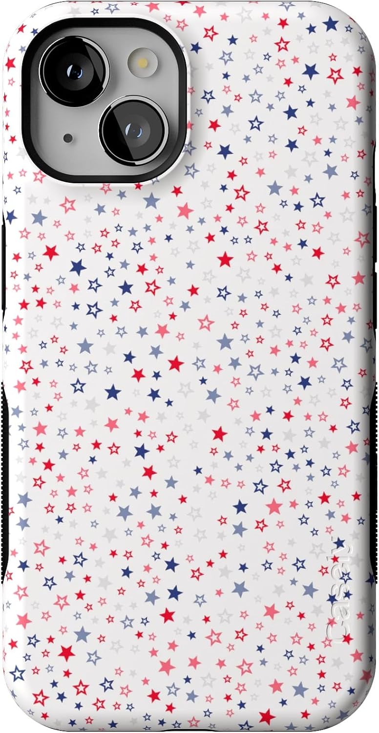 Casely iPhone 13 Case Seeing Stars Red White Blue Bold Design
