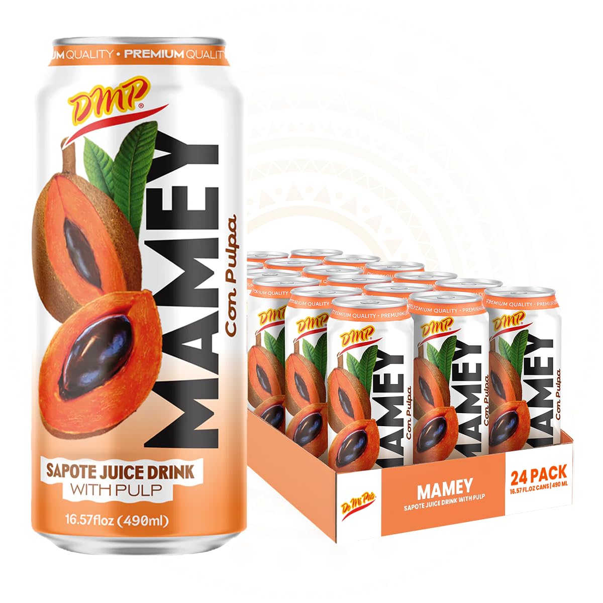 De Mi Pais Mamey Sapote Juice with Real Pulp & Chunks 24-Pack