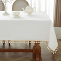 Alsoo Rectangle Table Cloth 55in x 106in Linen Look - Waterproof