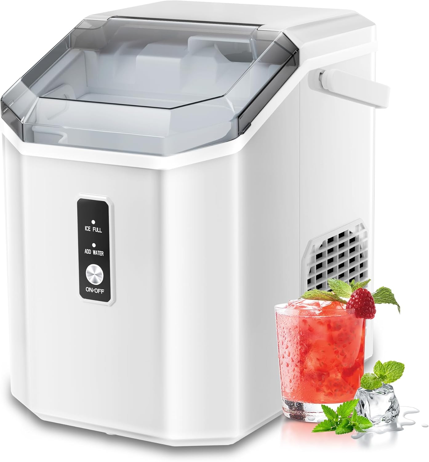 Portable Self-Cleaning Nugget Ice Maker - 34Lbs/24H