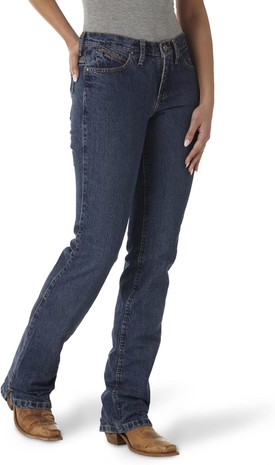 Wrangler Women's Cash Mid Rise Vented Hem Riding Jean Review