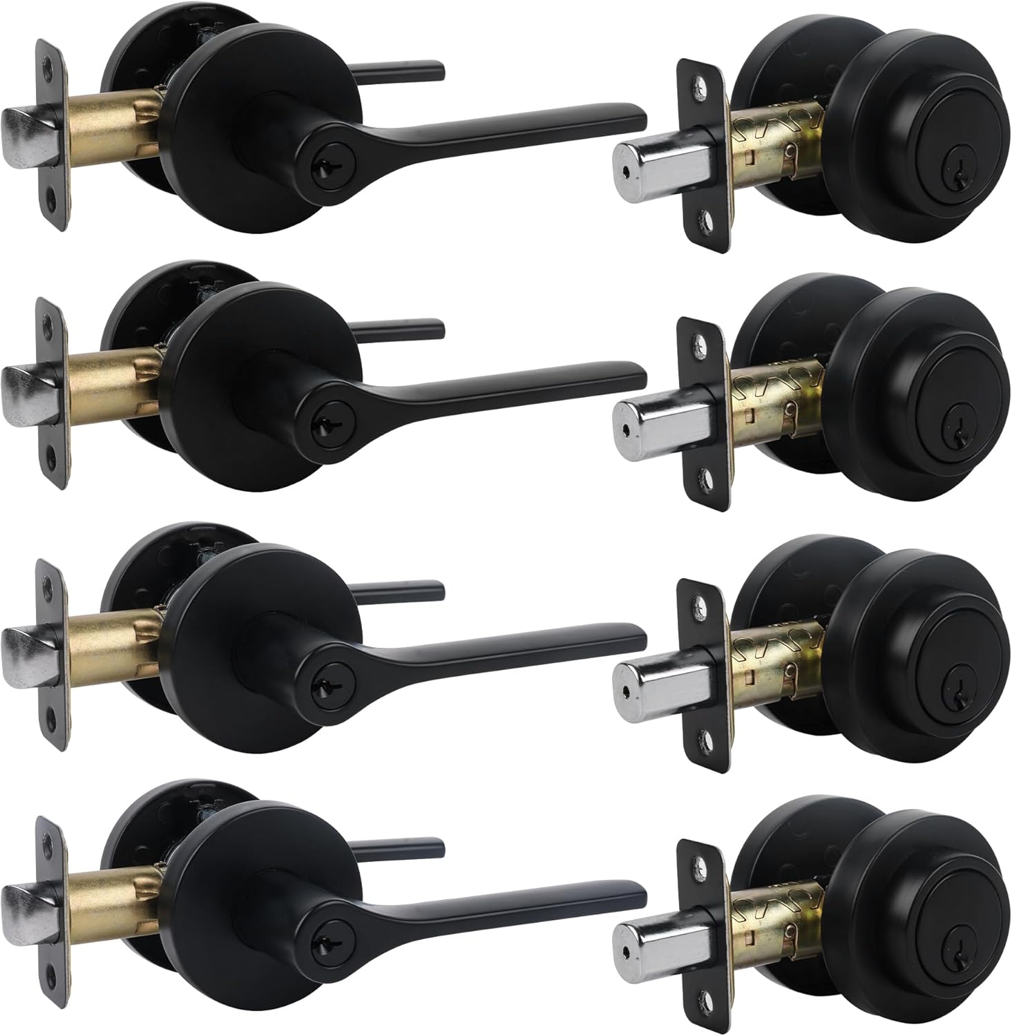 Exterior Door Lock Set with Deadbolt for Enhanced Security