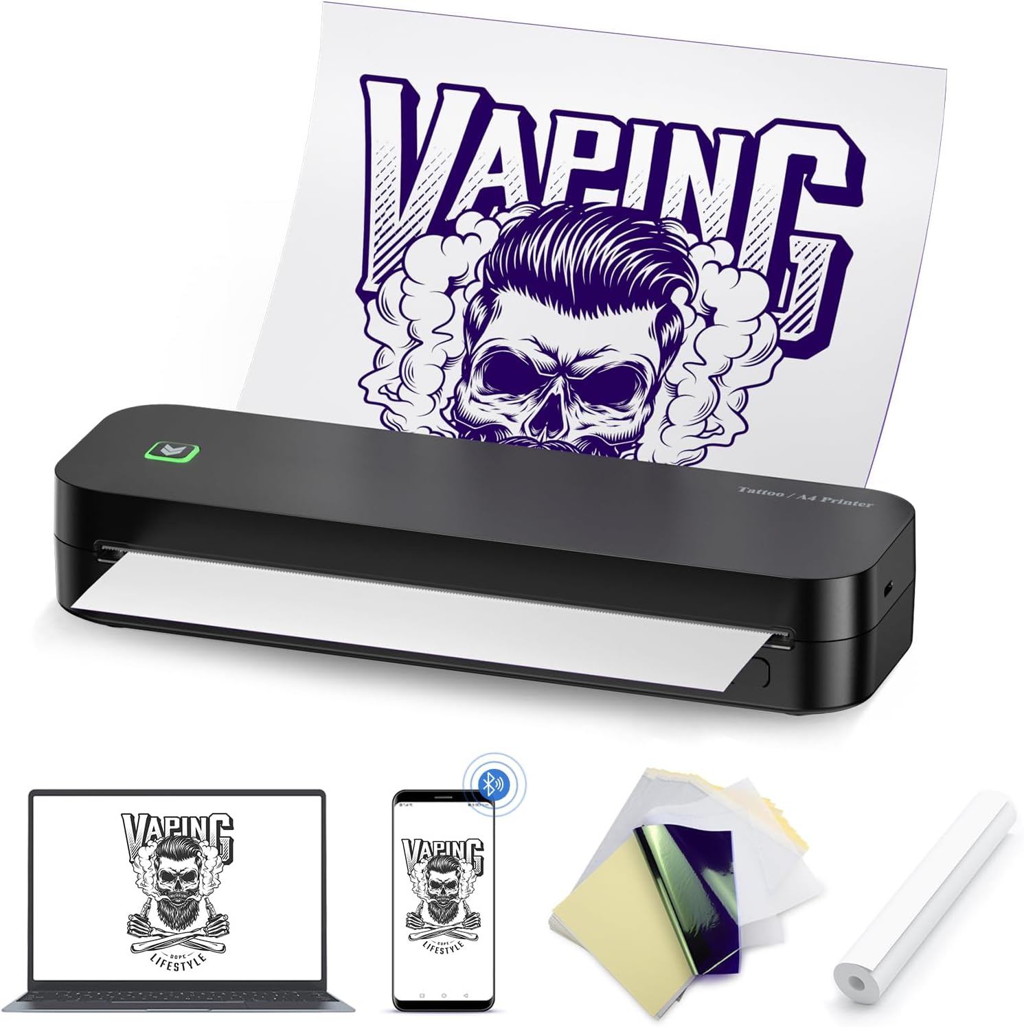 BIOMASER Wireless Tattoo Printer - Easy Stencil Transfer