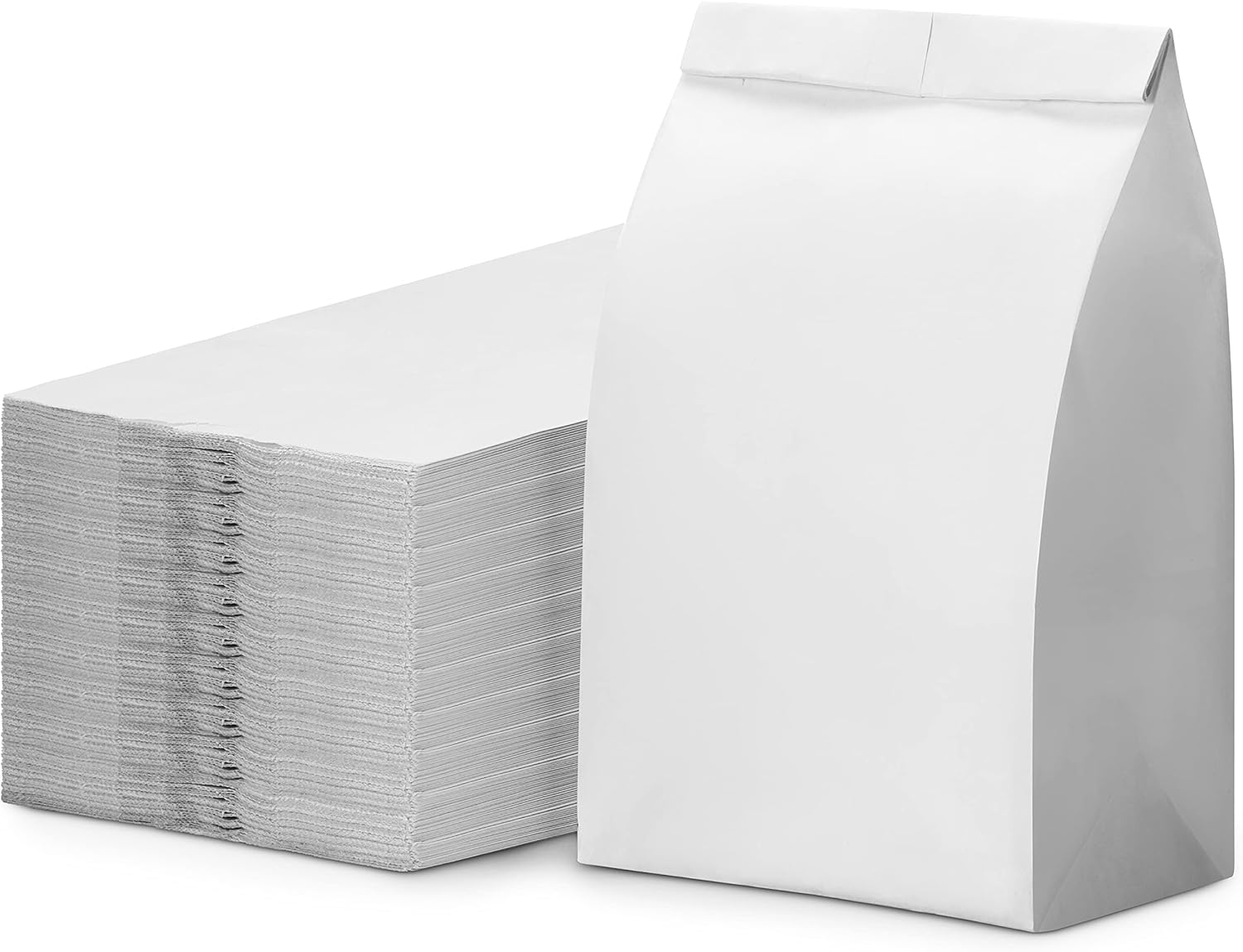 Culinware Kraft Paper Bags 5 Lb - Durable White for Snacks