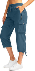 Soothfeel Women's Cargo Capris Pants - Lightweight Quick (Style MB5X)