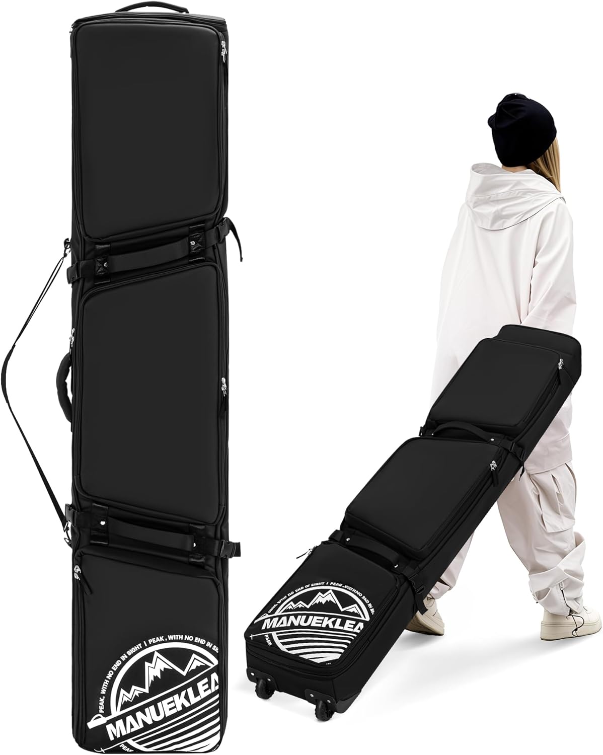 Durable Rolling Ski Bag - Protects Skis in Style!