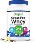 Orgain Whey Protein Powder Vanilla Bean - 21g Grass-Fed Protein