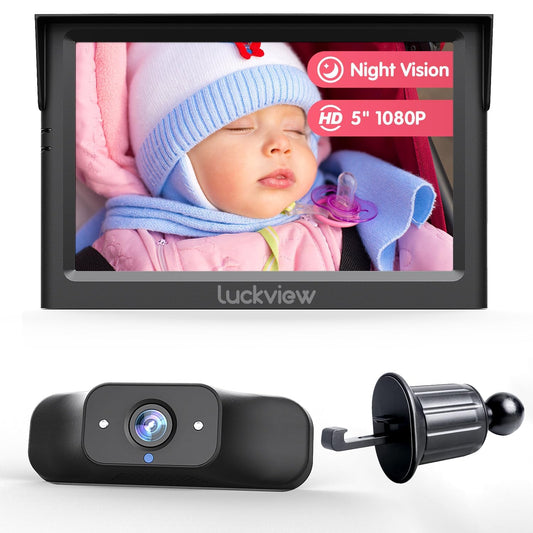 LUCKVIEW BM1 Baby Car Camera: Easy Install, IR Night Vision