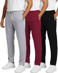 Mens Sweatpants 3 Pack - Athletic Track Pants with Pockets