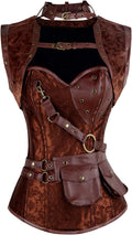 Elegant Charmian Women's Spiral Steel Boned Steampunk Corset