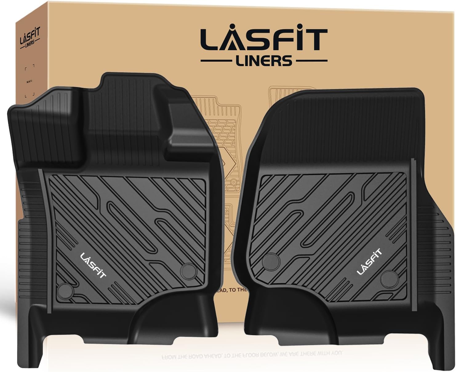 LASFIT Front Floor Mats for Ford F-150 2015-2025 - All Weather