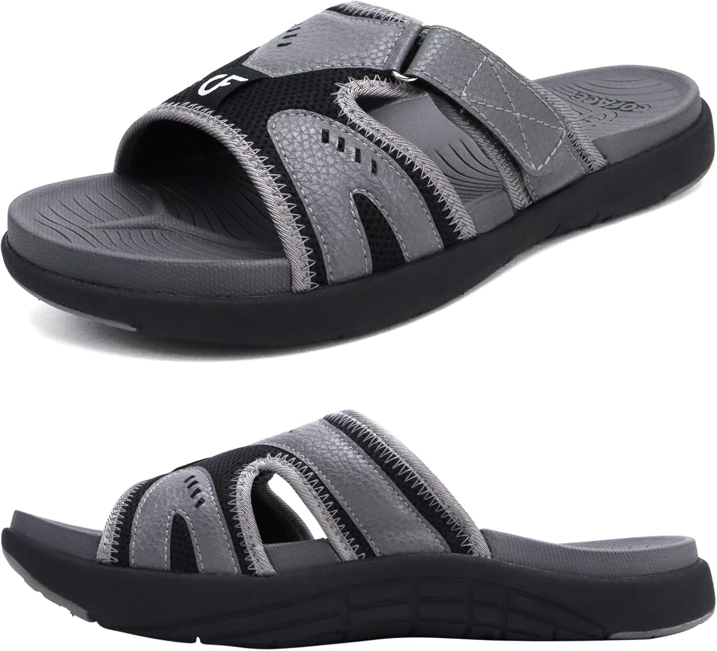 COFACE Mens Sport Recovery Sandals for Plantar Fasciitis Relief