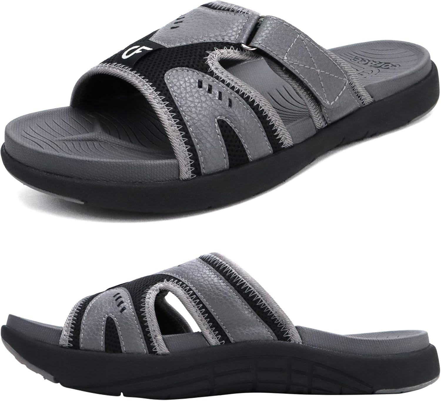 COFACE Mens Sport Recovery Sandals for Plantar Fasciitis Relief