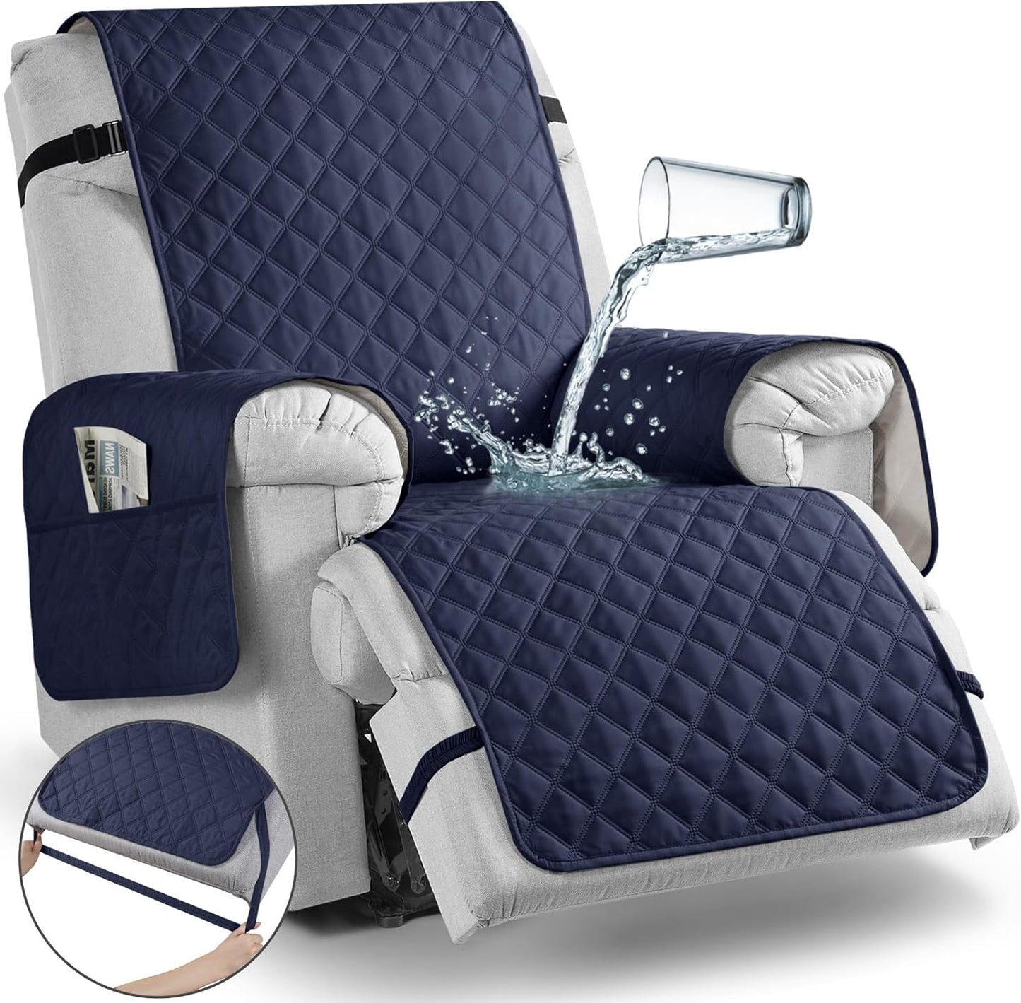 TAOCOCO Non-Slip Recliner Chair Cover for Large Recliners