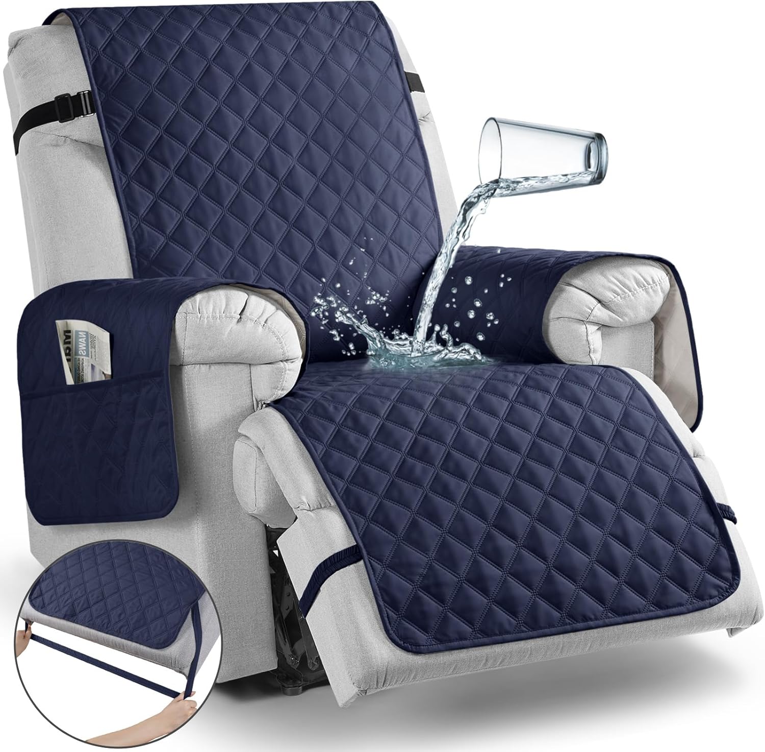 TAOCOCO Non-Slip Recliner Chair Cover for Large Recliners