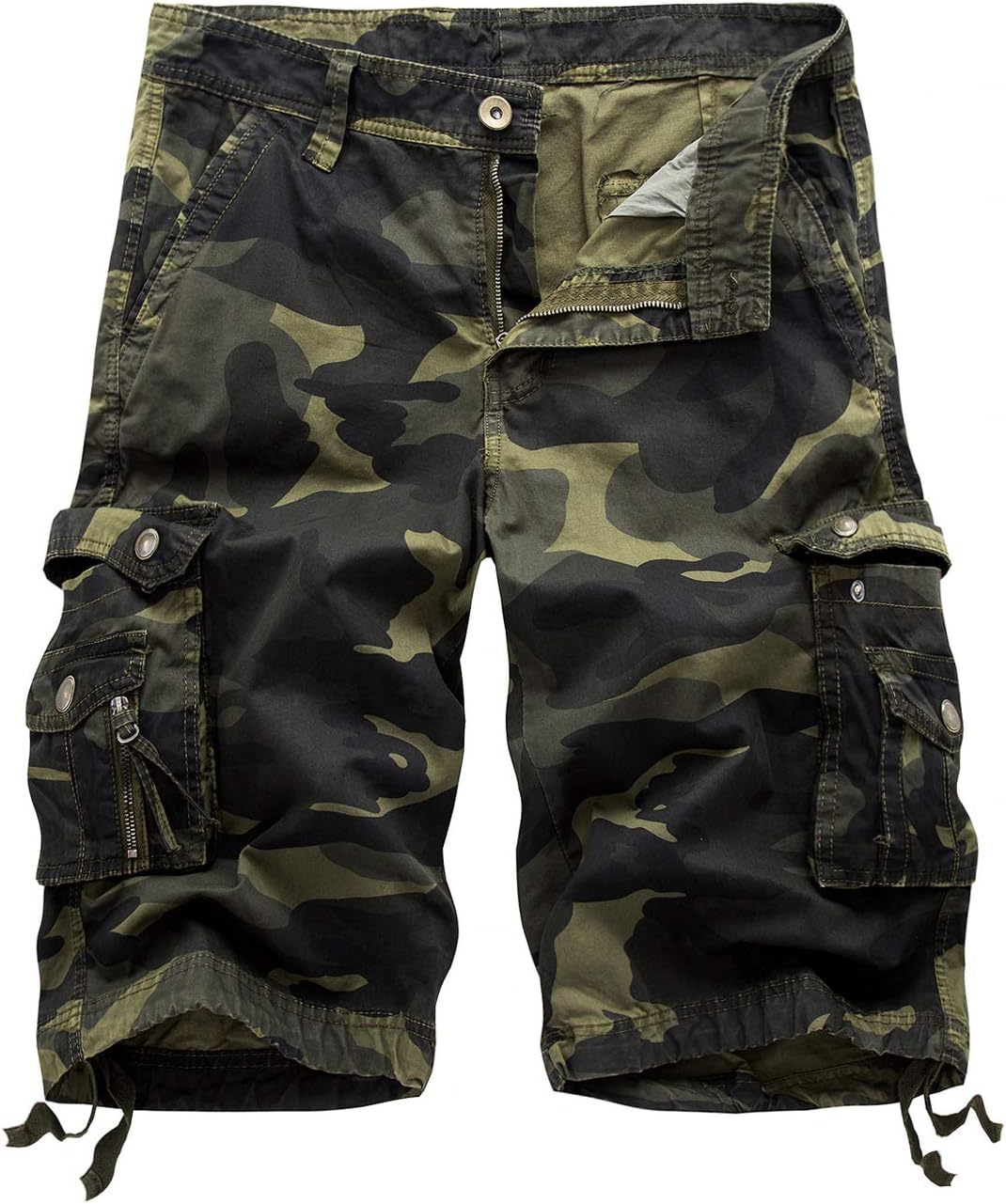 IDEALSANXUN Men's Casual Loose Fit Multi-Pockets Cargo Shorts