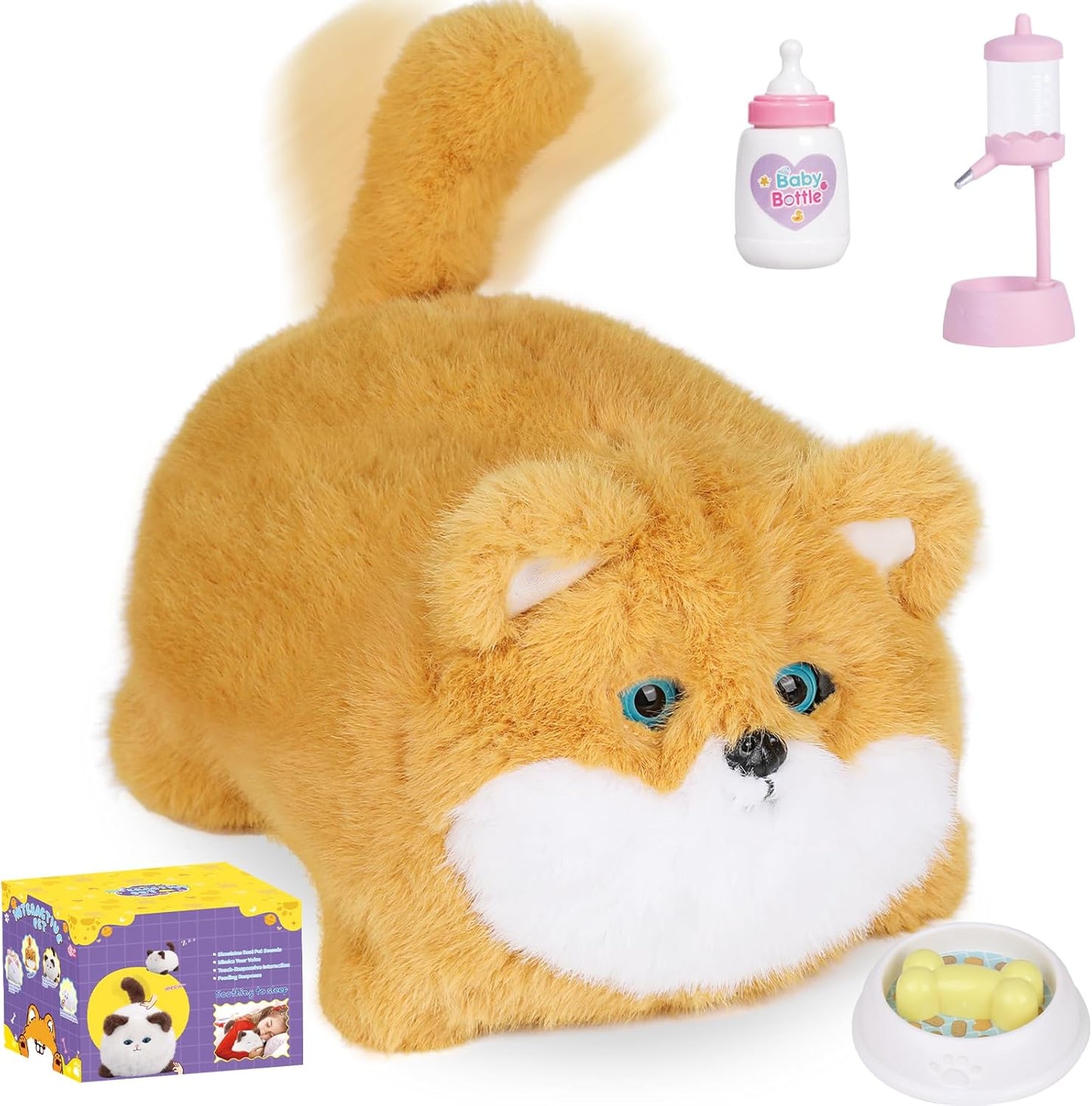 Interactive Talking Dog Toy for Kids 3-7, Plush Puppy with Accessories