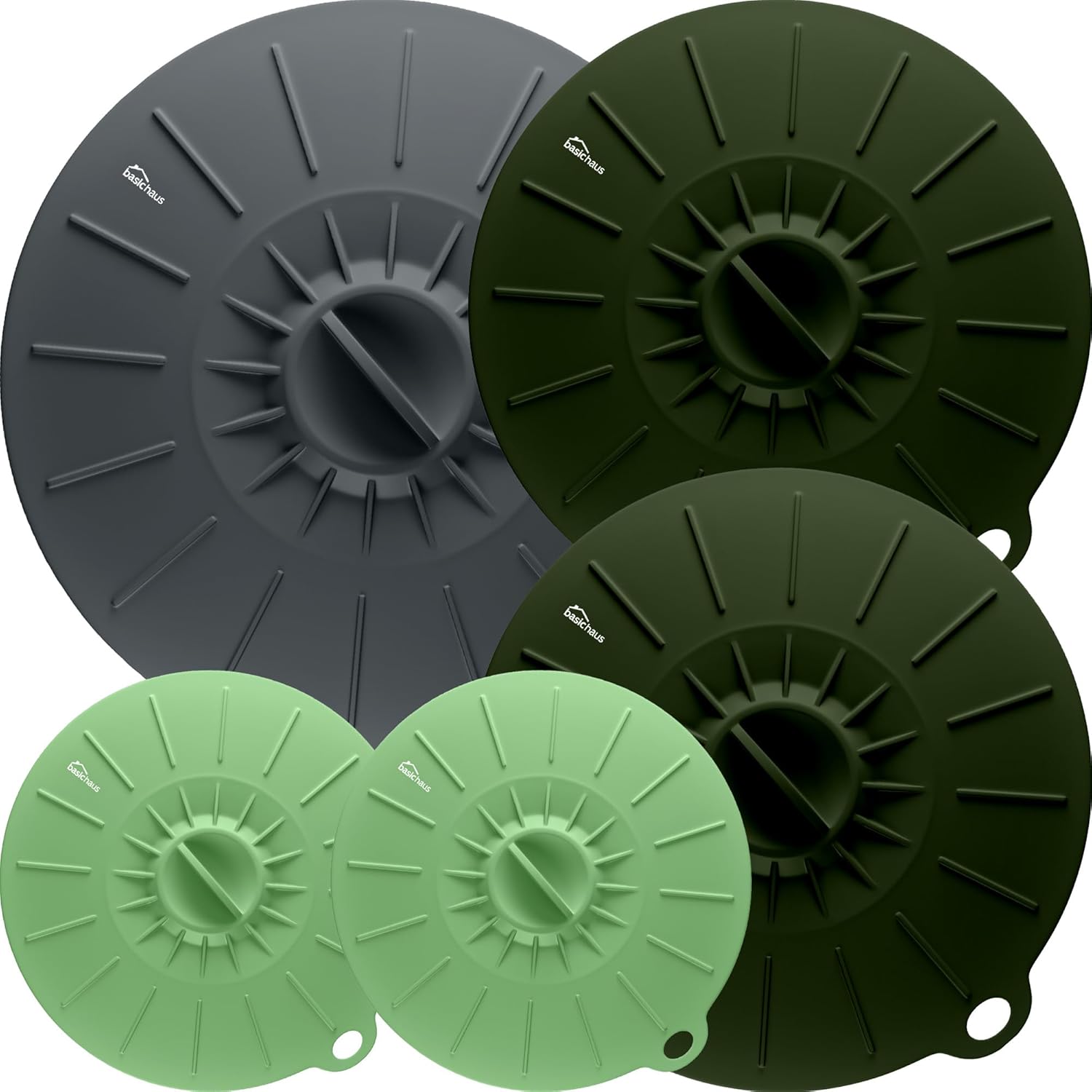 Basic Haus Reusable Silicone Lids Set - Versatile Food Storage Solution