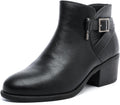Luoika Women's Wide Width Ankle Boots - Comfortable Low (Style X2H7)