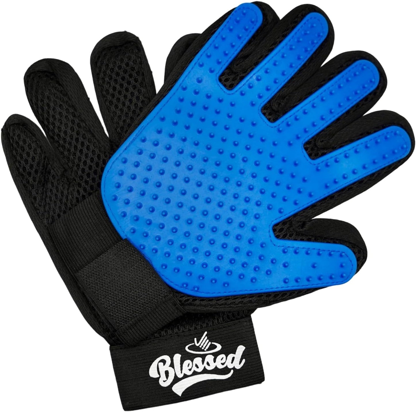 BLESSED Pet Grooming Gloves - Deshed & Wash in Style!