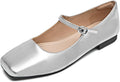 Women Mary Jane Dress Flats with Ankle Strap - Cushioned Comfort