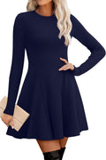 Sweater Dress for Women Fall 2025 - Ribbed Knit A-Line Fit & Flare