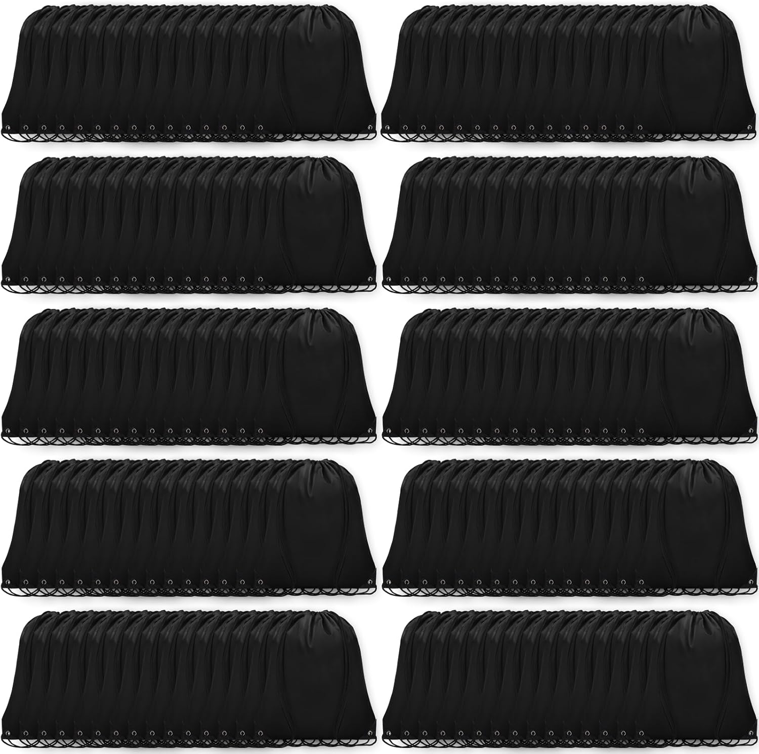 150Pcs Drawstring Backpack Bulk Cinch Sackpack for Gym Trips