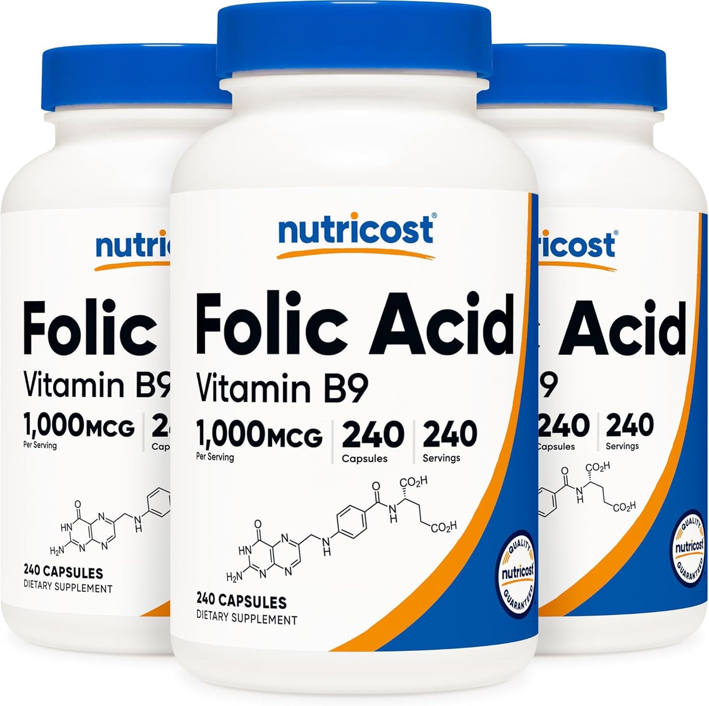 Nutricost Folic Acid 1000 mcg - High Quality Vitamin B9 Capsules