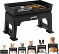 3-in-1 Elevated Dog Bowls Dual Level - Mess Free Feeding Station
