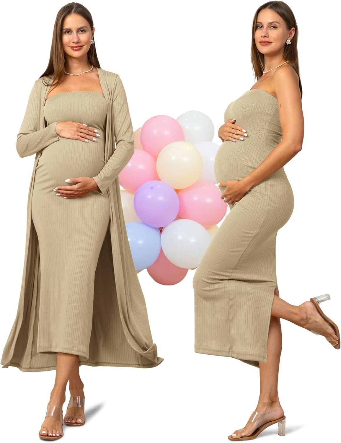 Stylish 2 Piece Maternity Dress Cardigan for Every Occasion