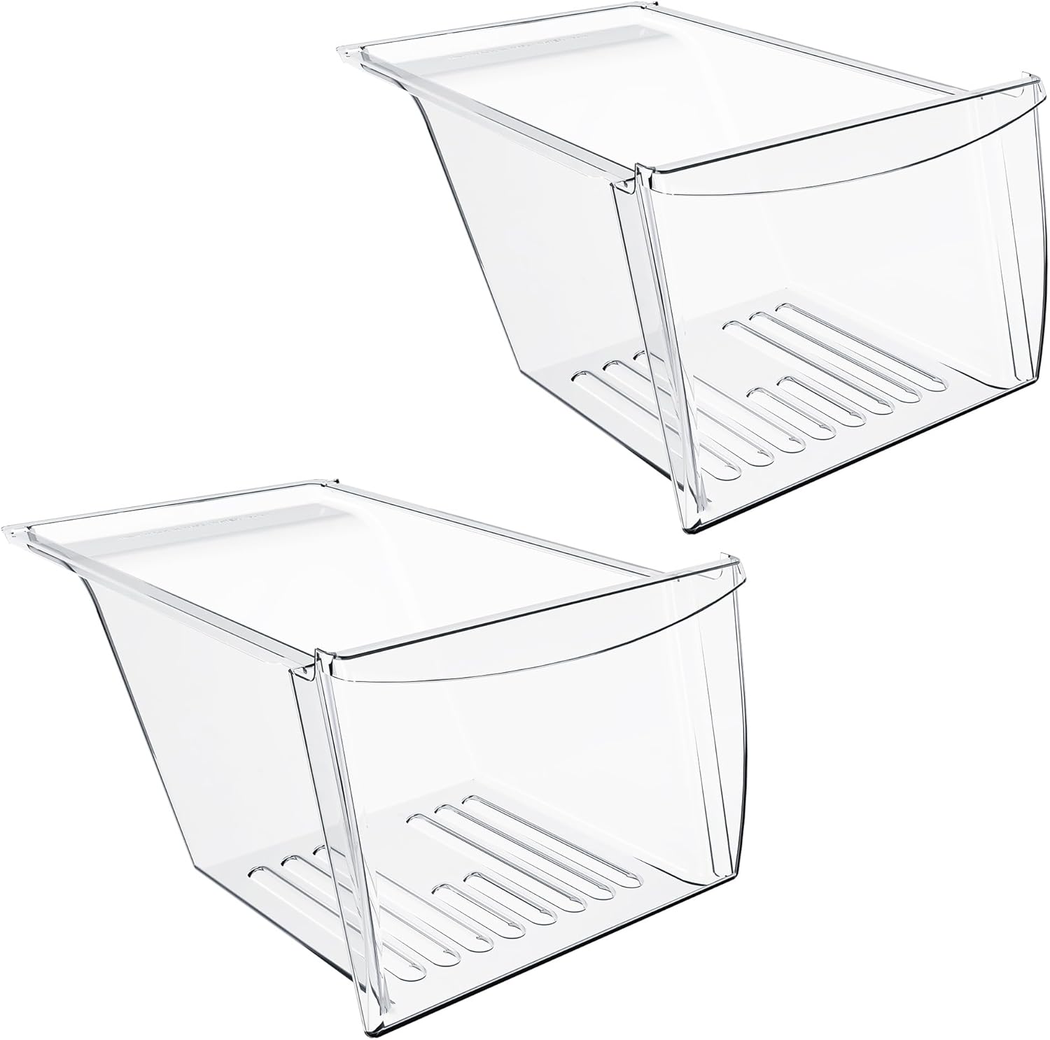 HECASA 2 Pack Crisper Drawer for Kenmore Frigidaire Refrigerators