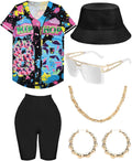 80s 90s Outfit for Women Unisex Hip Hop Costume (Style BB2W)